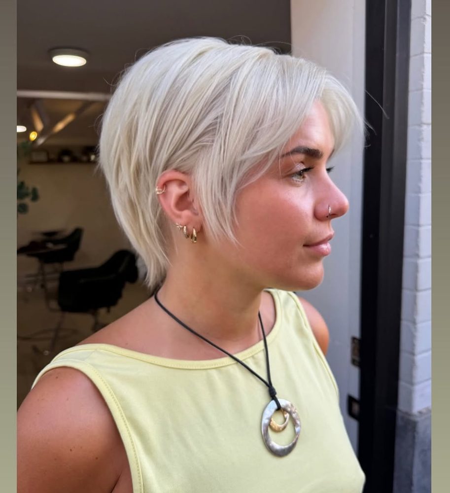 Platinum blonde transformation by The Stylist Salon